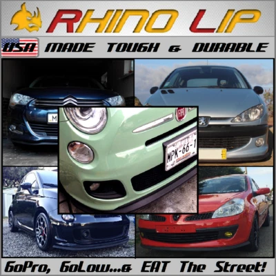 FIAT Mobi Tempra Tipo Ulysse Uno X1/9 Easy Rubber Chin Spoiler Splitter RhinoLip - Image 1 of 4