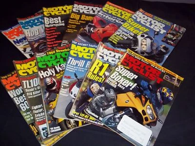 1998 MOTORCYCLIST MAGAZINE LOT OF 12 COMPLETE YEAR JAN-DEC - BIKES HOGS - PB672 Foto 1 de 3