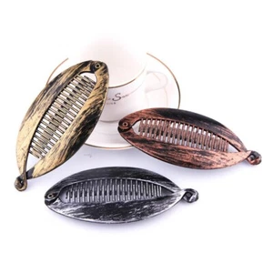 Banana Hair Clip Barley Twist Comb Clamp Grip Slide Fish Banana clip 15CM UK NEW - Picture 1 of 15