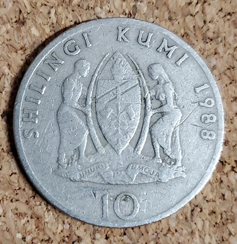 1988 Tanzania 10 Shilingi Coin Cover