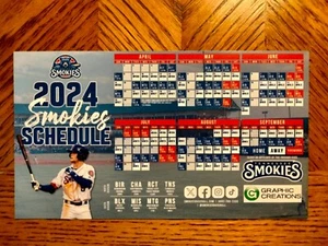 Tennessee Smokies Baseball 2024 Chicago Cubs Magnet Schedule Pete Crow-Armstrong - Picture 1 of 1