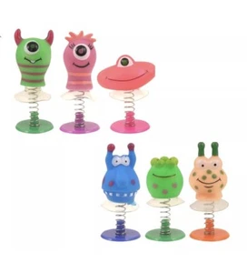 12x Monster Spring Jump Ups Pinata Toy Loot/Party Bag Fillers Wedding/Kids UK - Picture 1 of 3