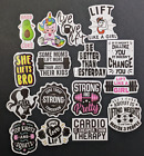 16 Pk Female Fitness Stickers, Workout Exercise Motivation Laptop Water Bottle