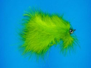 Grande Marabou Pike Streamer chartreuse per pesci predatori (Pike, Hucho, Bass) - Bild 1 von 1