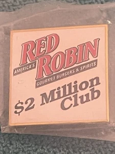 Prendedor de solapa RR Red Robin $2 millones club restaurantes raro de colección - Imagen 1 de 1