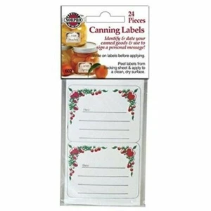 Norpro 24 pc Square Canning Food Mason Jar Labels - Identify Date Canned Goods - Picture 1 of 3