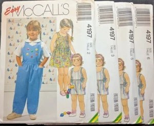 McCall's 4197 Girls Romper 1989 Sewing Pattern New Choice size 2-3-5-6 - Picture 1 of 8
