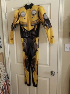 Boys Costume Pretend Play Dress Up Transformers Bumblebee 2 Pc Child L10-12 - Picture 1 of 4