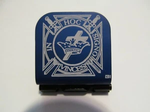 Mason White Knights Of Templar Symbol Laser Etched Aluminum Hat Clip Brim-it - Picture 1 of 8