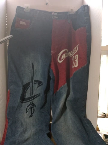 Rare LeBron James 23 NBA UNK Denim Pant Cavaliers Jersey Jeans Mens Size 42~N3 Cover