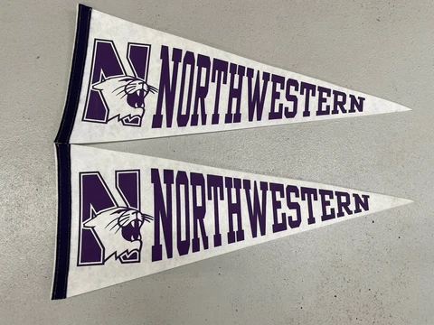 2 VINTAGE NORTHWESTERN UNIVERSITY PENNANTS Cover