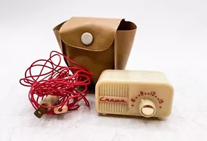 Radio Corona Germanio GR-10 con custodia, cavo. Beige - Made Japan - senza auricolare - Foto 1 di 2