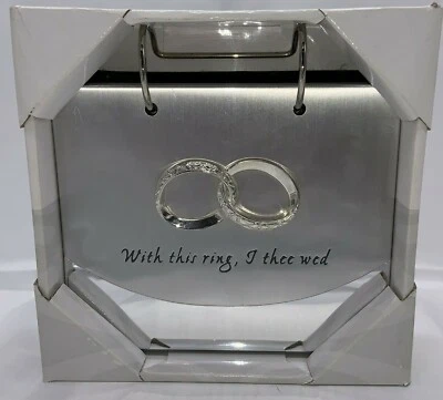 Álbum abatible de anillos de boda de metal, con este anillo, me casé (tiene 40 fotos 4x6) Foto 1 de 4