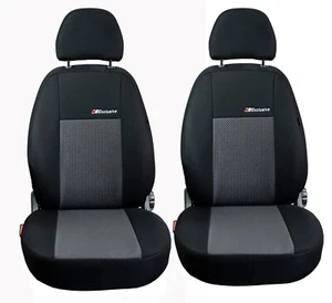 Auto Sitzbezüge Schobezüge Bezug für Daihatsu Exc Stripes Grau Cover PKW Vorne - Bild 1 von 7