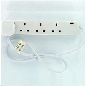 Omega 21645 4 Way Socket 5 Meter Extension Lead With 13 Amp Fused Fitted - White - Picture 1 of 1