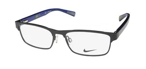 NEW NIKE 5574 EYEWEAR RECTANGULAR 47-14-125 CHILDRENS-BOYS FULL-RIM 002 BLACK - Picture 1 of 8