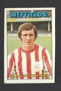 A & B C GUM - FOOTBALLERS (ORANGE/RED, 110-219) - #205 ALAN WOODWARD, SHEFF UTD