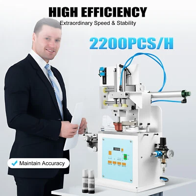 2200pcs/H Pneumatic Pad Printing Machine with Sealed Ink Printer Cups 4x10" inch - Image 1 of 4