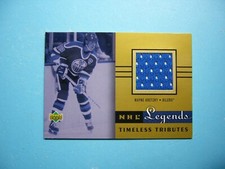 2001/02 UD LEGENDS PIECES OF HISTORY STICK TIMELESS TRIBUTE #TT-WG WAYNE GRETZKY