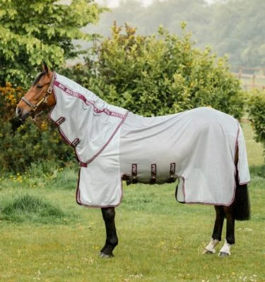 Amigo Bug Buster Vamoose Fly Sheet - Silver/Burgundy - Image 1 of 4