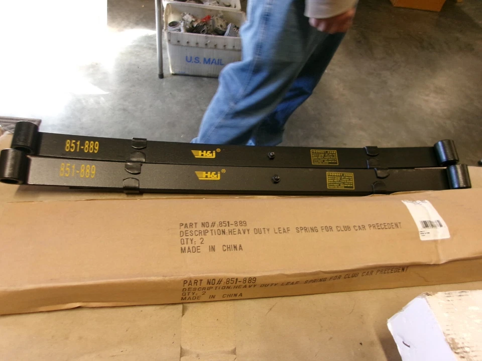 LOTE DE 2 STENS 851-889 RESORTE DE HOJA DE ALTA RESISTENCIA PARA CLUB CAR 10254901 PRECEDENTE = Foto 1 de 1