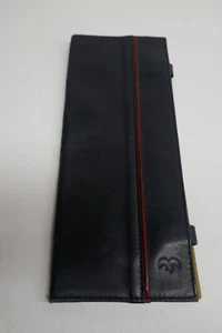Vintage Mistia of France Leather Tie Holder Travel Case Folio~ Snap Fold Blue - Picture 1 of 5