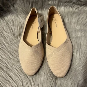 Zapatos planos Time And Tru para mujer talla 10 tejidos de ballet sin cordones de espuma viscoelástica - Imagen 1 de 8