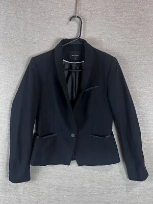Chaqueta Blazer Traje Chaqueta G2000 Mujer Talla 34 Diseñador Negro Forrado Satinado Bolsillo Foto 1 de 4