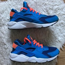 nike huarache azul con naranja