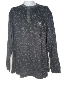 Beverly Hills Polo Club Herren Gr. 2XL Langarm schwarz meliert Henley Shirt - Bild 1 von 6