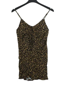Zara Women's Midi Dress XS Brown 100% Viscose Bodycon - Picture 1 of 5