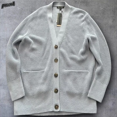 Свитер мужской Banana Republic большой серый моющийся из смеси мериноса вязаный кардиган - Изображение 1 из 4