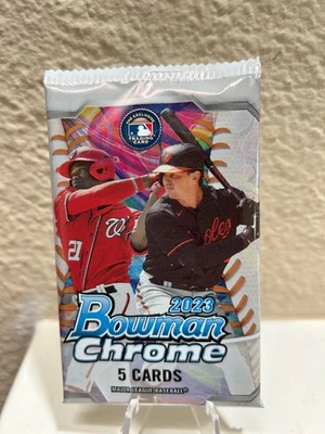 Paquete de béisbol Bowman 2023 cromado - 5 tarjetas - sellado de fábrica Foto 1 de 2
