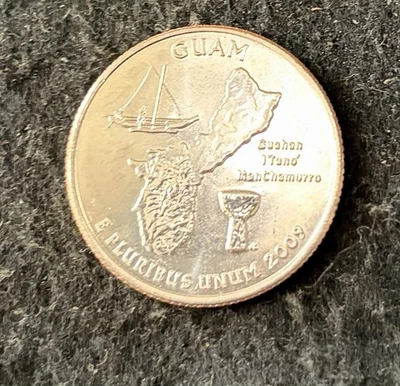 2009 D Guam U.S. Territory Quarter Circulated Free Shipping - Image 1 of 2