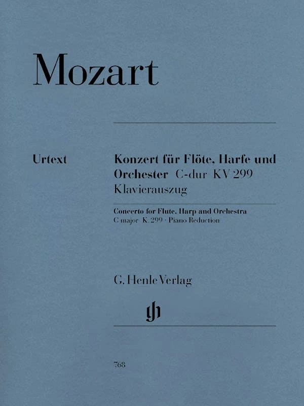 Mozart Concerto Flute Harp Orchestra C Major K 299 Piano Henle Urtext Book - Image 1 of 1