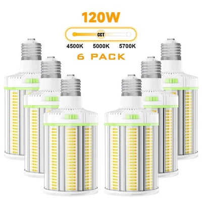 Paquete de 6 luces LED E39 Maíz Mazorca Fábrica Tienda Iluminación de Calle 120W 4500K/5000K/5700K Foto 1 de 4