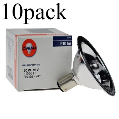 OSRAM HALOSPOT 70 41990FL 12V50W 24° BA15d Aluminum Reflective Lamp Bulb - Image 1 of 4