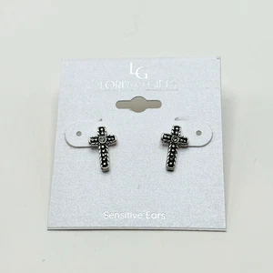 Orecchini a perno croce in argento regali di Lori orecchie sensibili nuovi - Foto 1 di 3