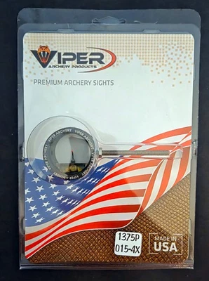 Tiro con arco VIPER - Mira telescópica 1375P - .015 - 4x - Fibra roja - Hecho en EE. UU. Foto 1 de 2
