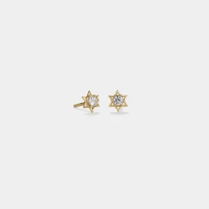 Tiny Star of David Stud Earrings in 925 Sterling Silver - Picture 1 of 8