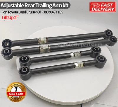 Brazo de arrastre ajustable de 2" para Toyota Land Cruiser 80 FZJ80 1990-1997 Foto 1 de 4