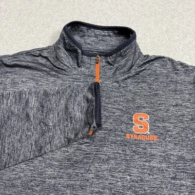 Syracuse Sweatshirt Mens Large 1/4 Zip Pullover Stretch Syracuse Orange - Image 1 of 4