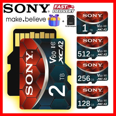 2TB 1TB Micro SD Memory Card TF Card 512GB 256GB 128GB 64GB High Speed A2 U3 V60 - Image 1 of 4