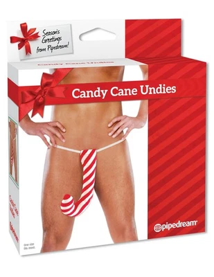 Candy Cane Undies - Men's Underwear Cock Sock Adult Novelty Christmas Gag Gift - Image 1 of 2