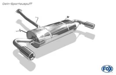Fox duplex sport exhaust Mazda RX-8 1x90mm round rolled straight with absorber - Image 1 of 4