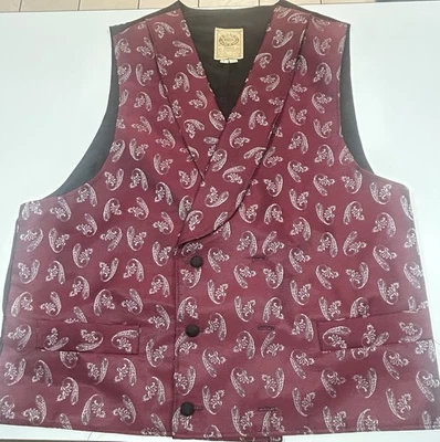 Wah Maker Frontier Men’s Paisley Vest Large Made In USA - Image 1 of 4