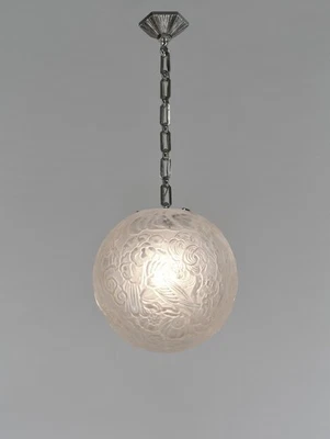 HETTIER & VINCENT: большой французский арт-деко подвеска света 1925 Франция - Изображение 1 из 4