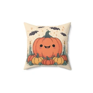 Halloween Pumpkin Throw Pillow and Cover Spooky Home Decor Accent Cushion - Picture 1 of 13