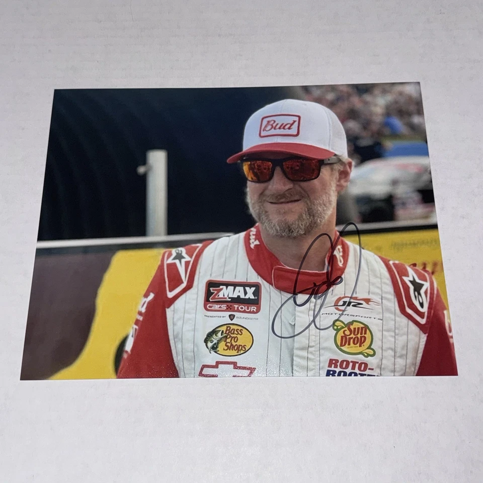 Dale Earnhardt Jr 2025 ZMAX CARS TOUR BUDWEISER CARRERAS BÉISBOL #8 foto firmada Foto 1 de 1
