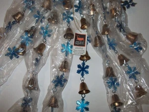 Snowflake  Bells Wind Chime  Handcrafted Garden Wall Art - Picture 1 of 2